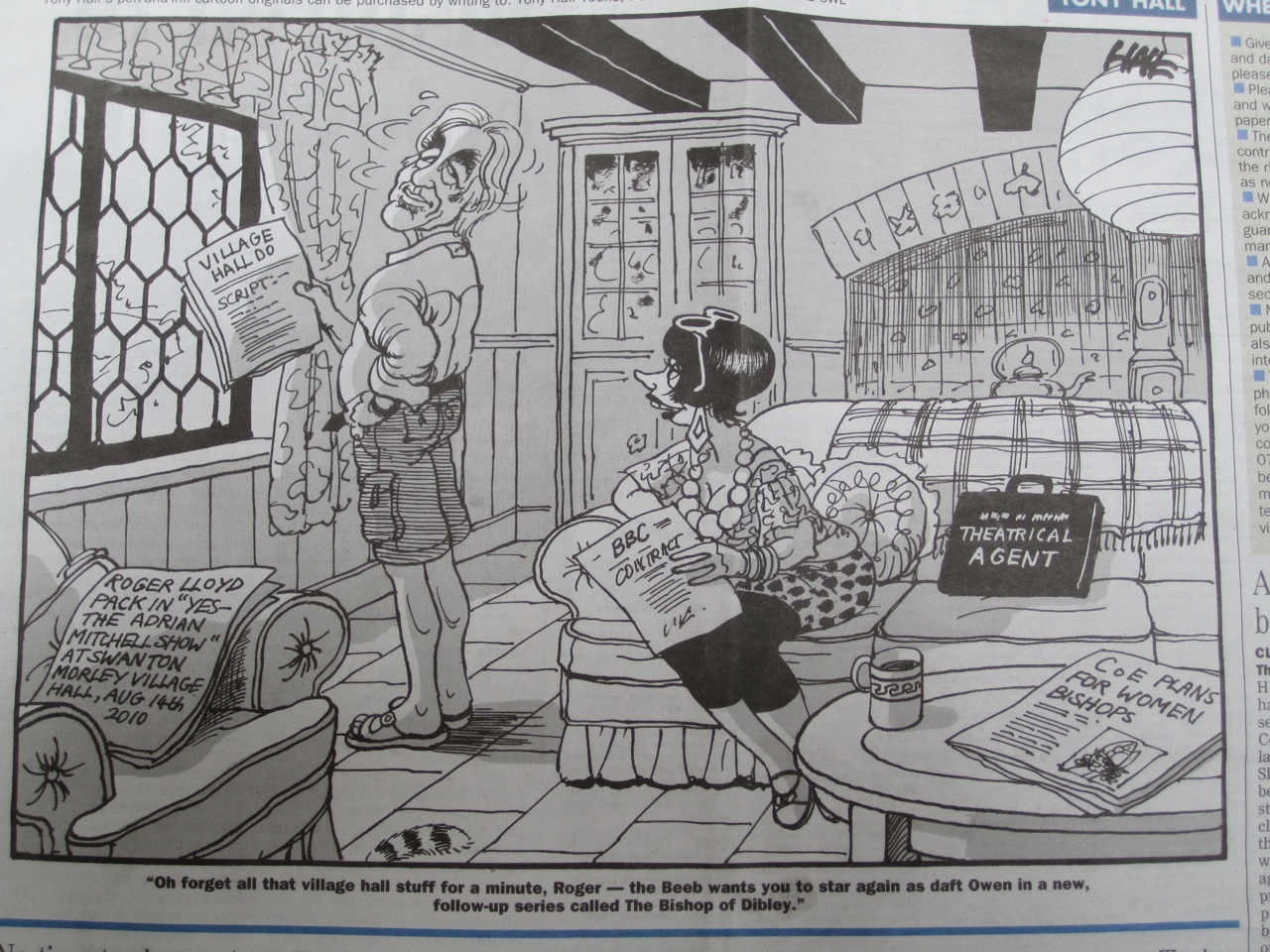 Kentish Town newspaper cartoon about Vicar of Dibley