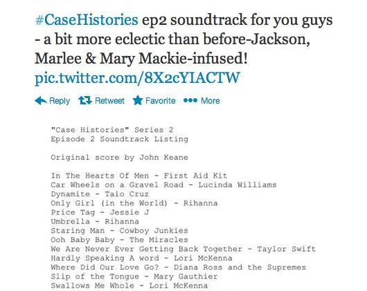 The music of ‘Case Histories’ 2.2