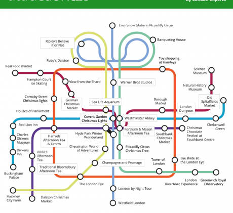 A Festive Tube Map just in time for the holidays!