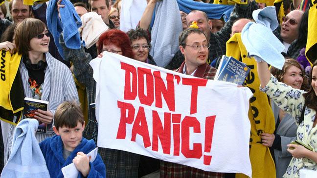 Don't Panic – only 364 days until Towel Day 2015!