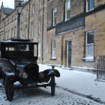 It's Christmas time as 'Downton Abbey' films at Alnwick Castle