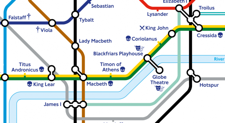 London Underground Tube Map gets Shakespearian makeover for 400th