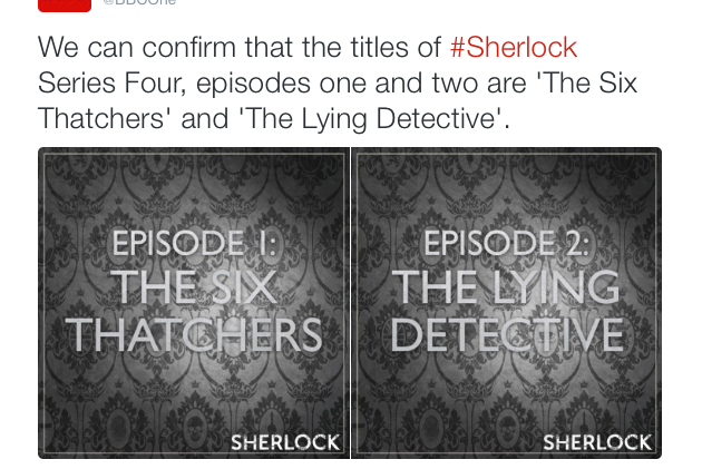 BBC confirms first two ‘Sherlock 4’ titles but still no broadcast date