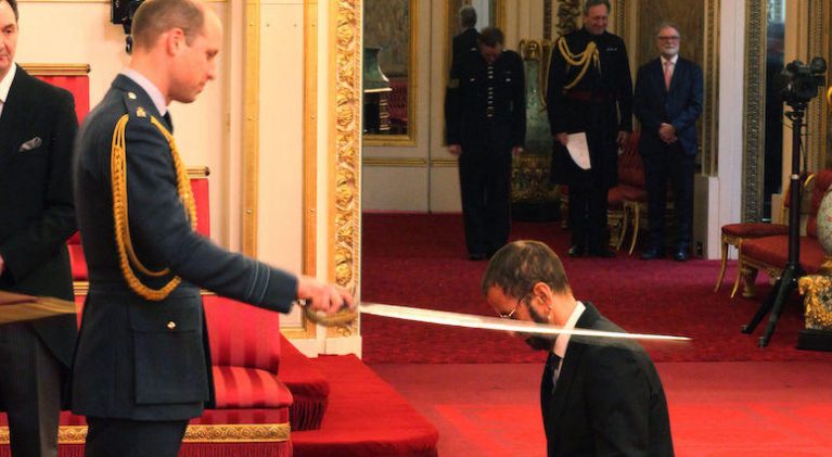 21 years later, Sir Richard/Ringo joins Sir Paul in Buckingham Palace ceremony