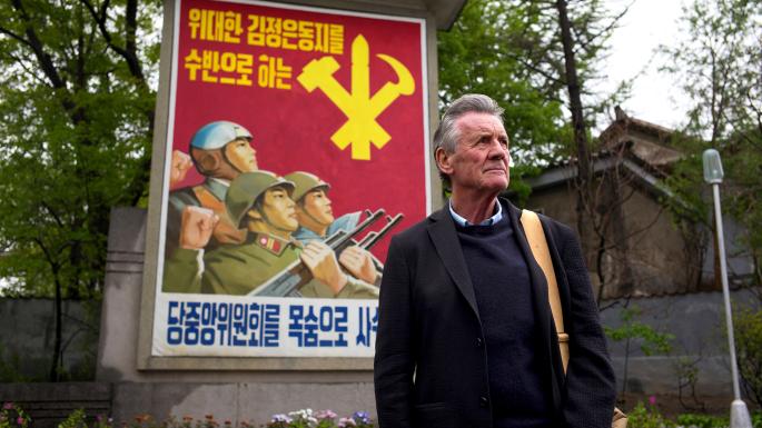 Michael Palin adds North Korea stamp to a fully-booked passport for new travel series