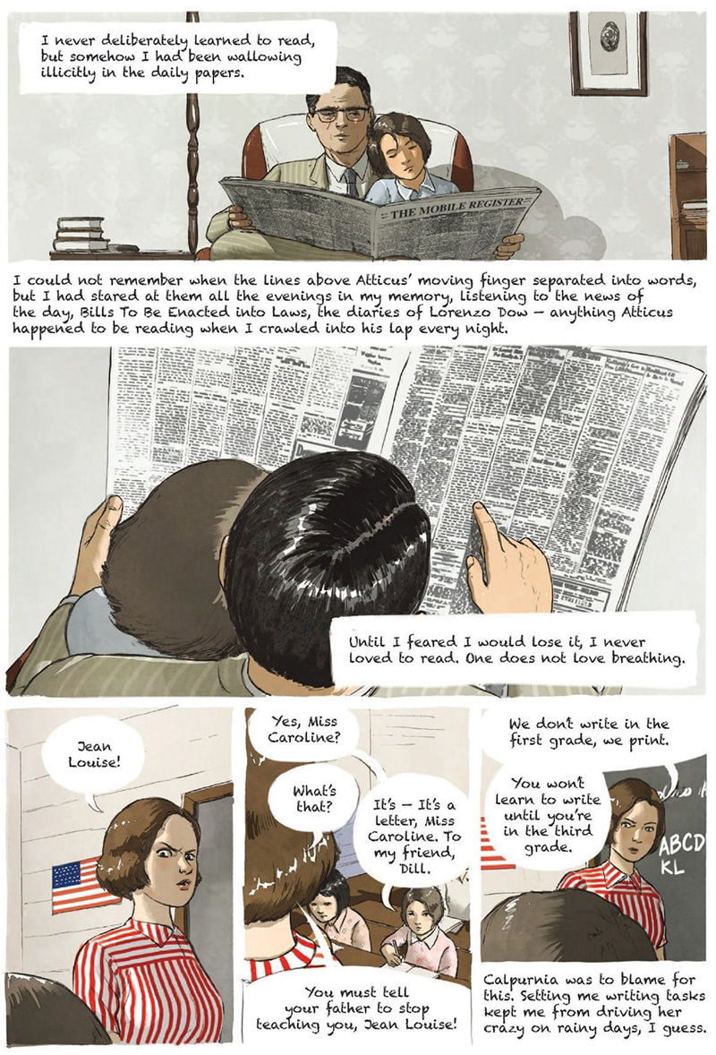 Excerpt of To Kill a Mockingbird graphic novel by Fred Fordham