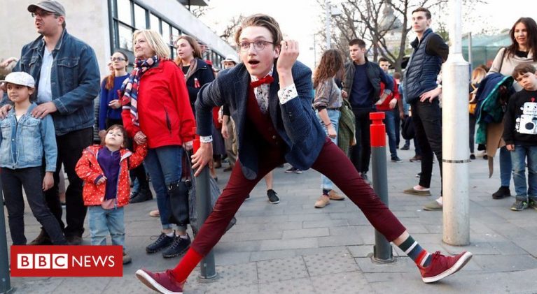 Monty Python-inspired ‘silly walk’ parade takes over central Budapest